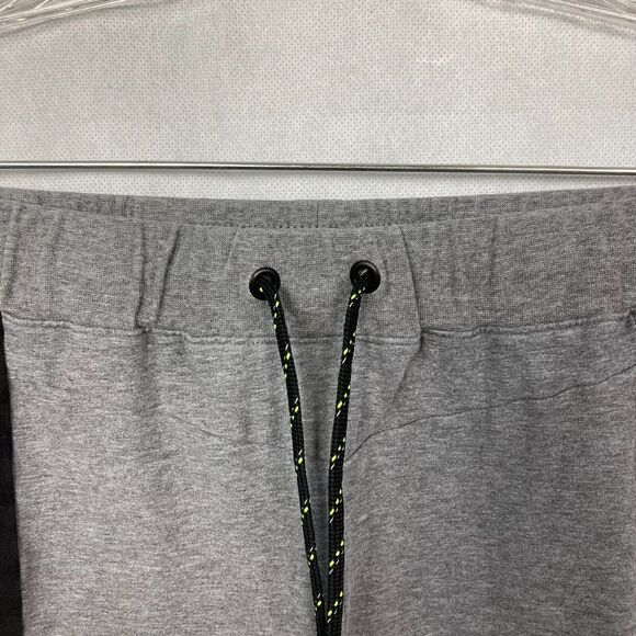 Nike Sweatpants Women S Gray Black Stripe Cotton Stretch Knit Drawstring Joggers - Picture 2 of 10